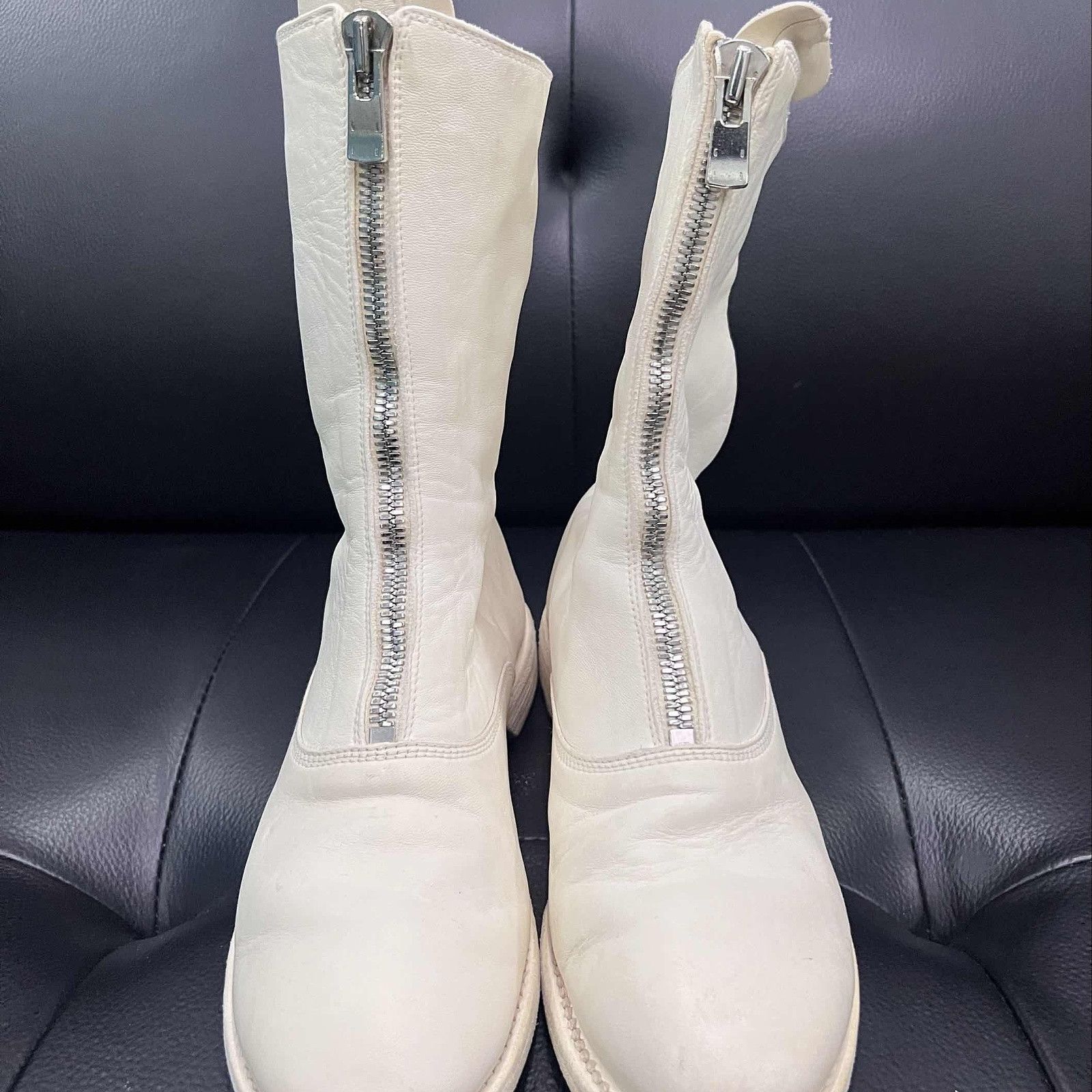 Guidi GUIDI White Front Zip Boots Size 38 Size US 8 / IT 38 - 2 Thumbnail