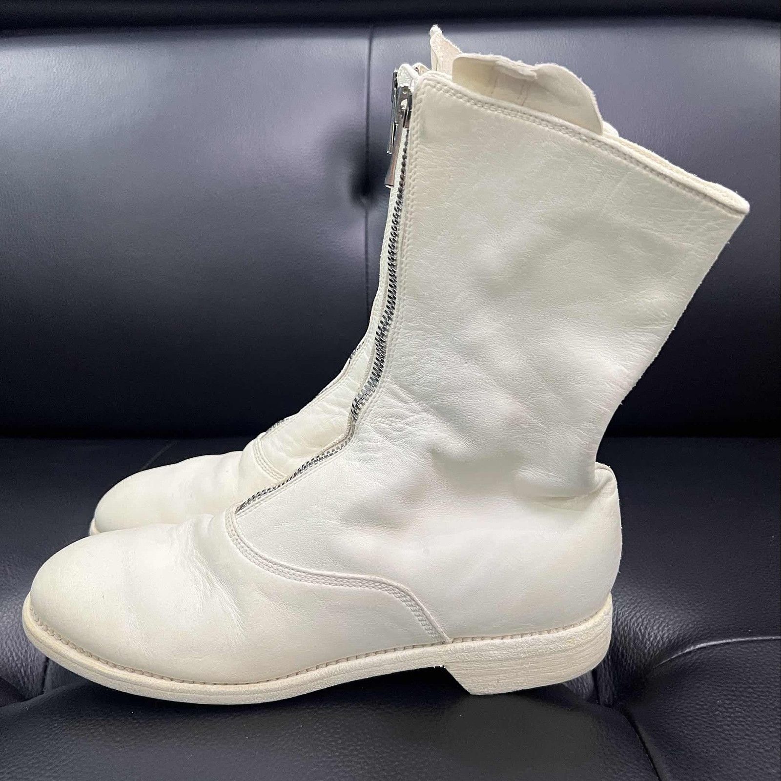 Guidi GUIDI White Front Zip Boots Size 38 Size US 8 / IT 38 - 7 Thumbnail