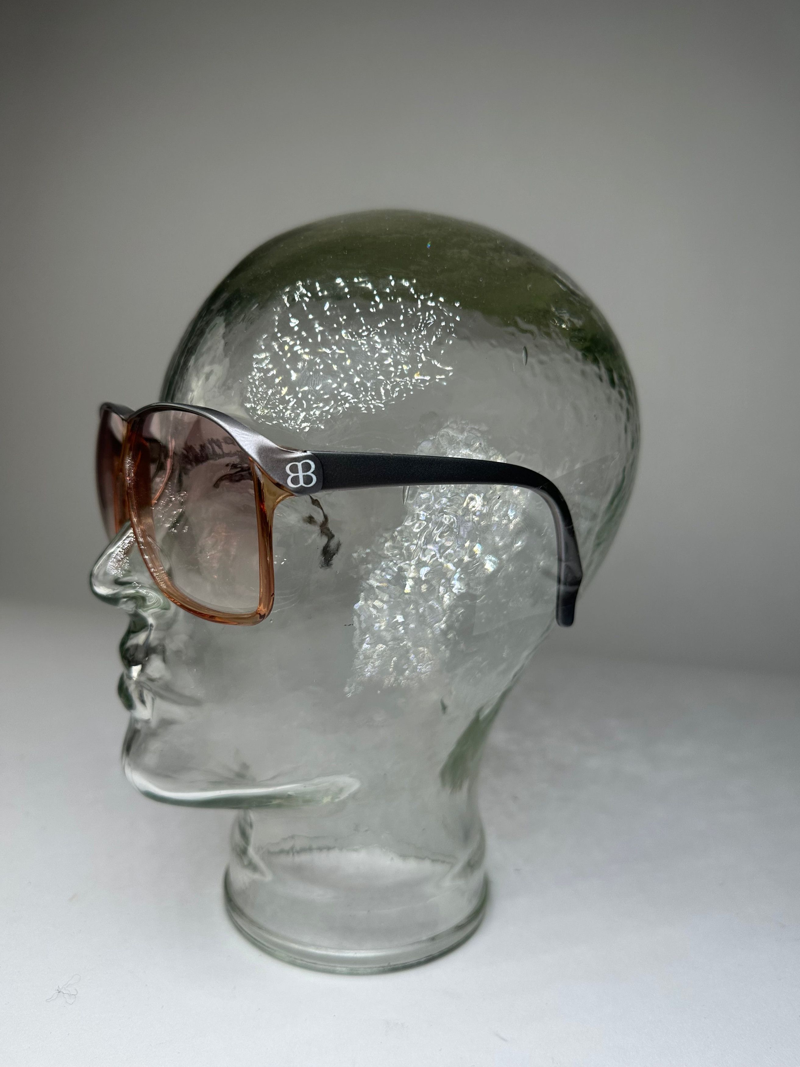 Balenciaga Vintage BB Logo Acetate Sunglasses Brown Pink Size ONE SIZE - 3 Thumbnail