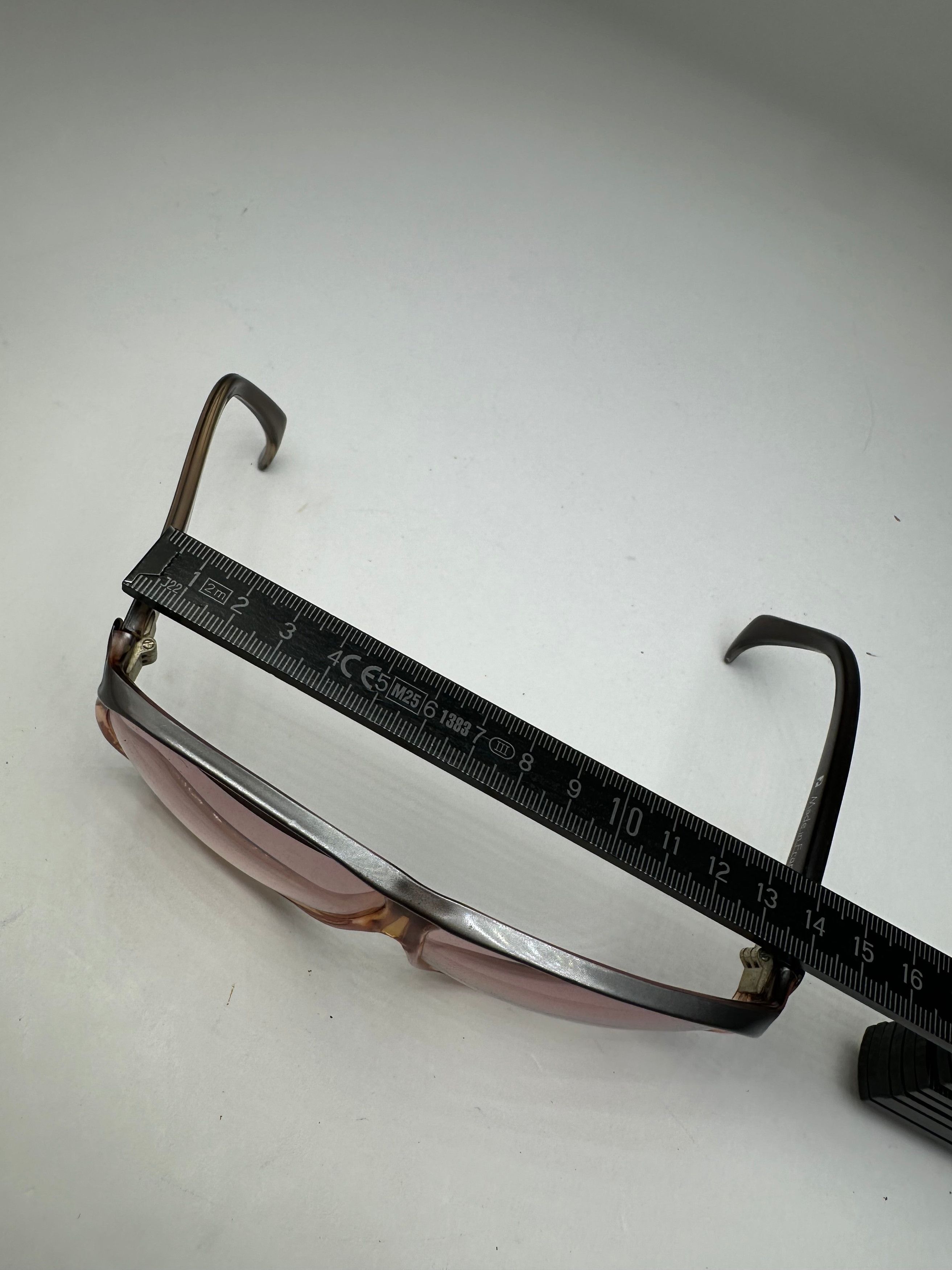 Balenciaga Vintage BB Logo Acetate Sunglasses Brown Pink Size ONE SIZE - 7 Thumbnail