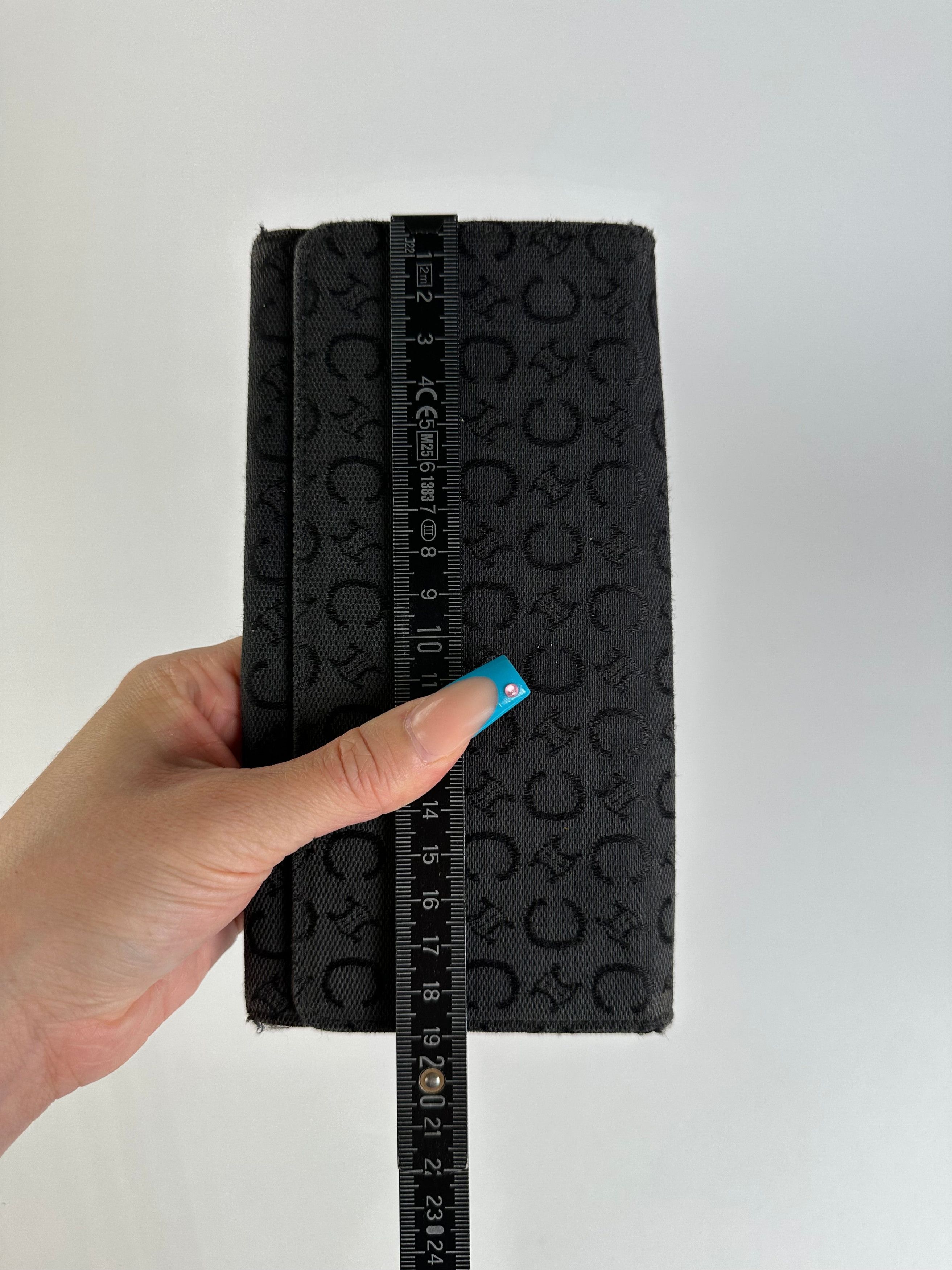 Celine Vintage CC Monogram Fabric Wallet Black Gold Size ONE SIZE - 7 Thumbnail