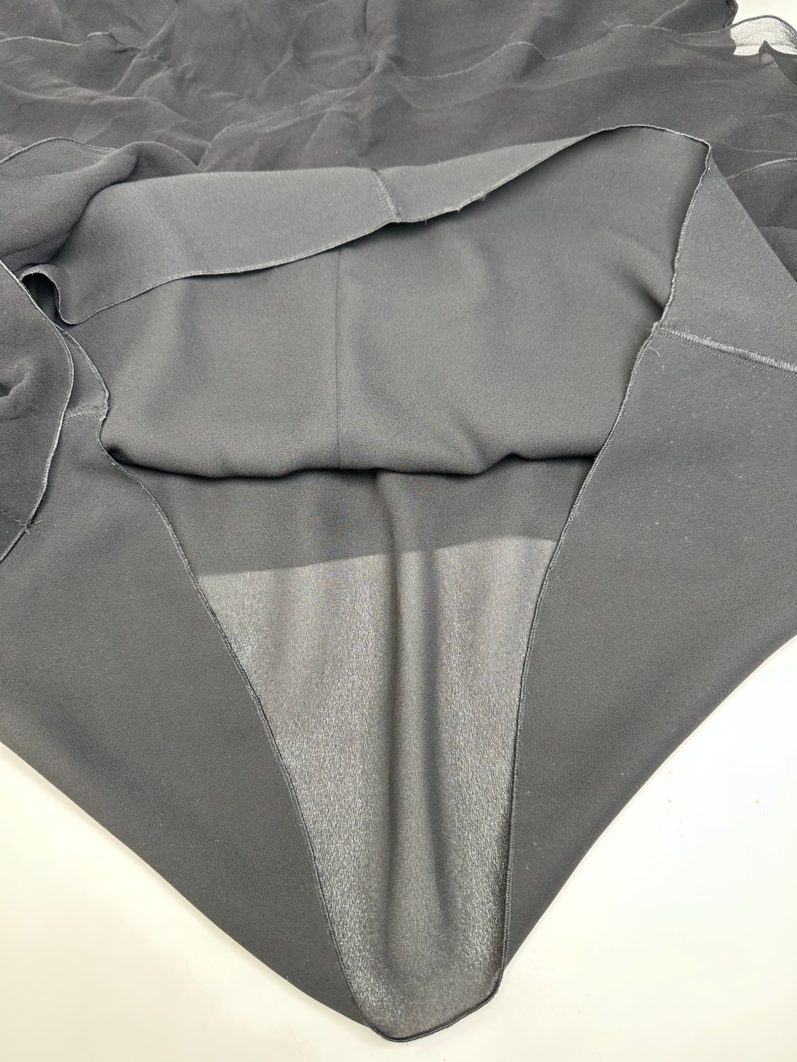 Armani Vintage Chiffon Skirt Black M Size 30" / US 8 / IT 44 - 9 Thumbnail