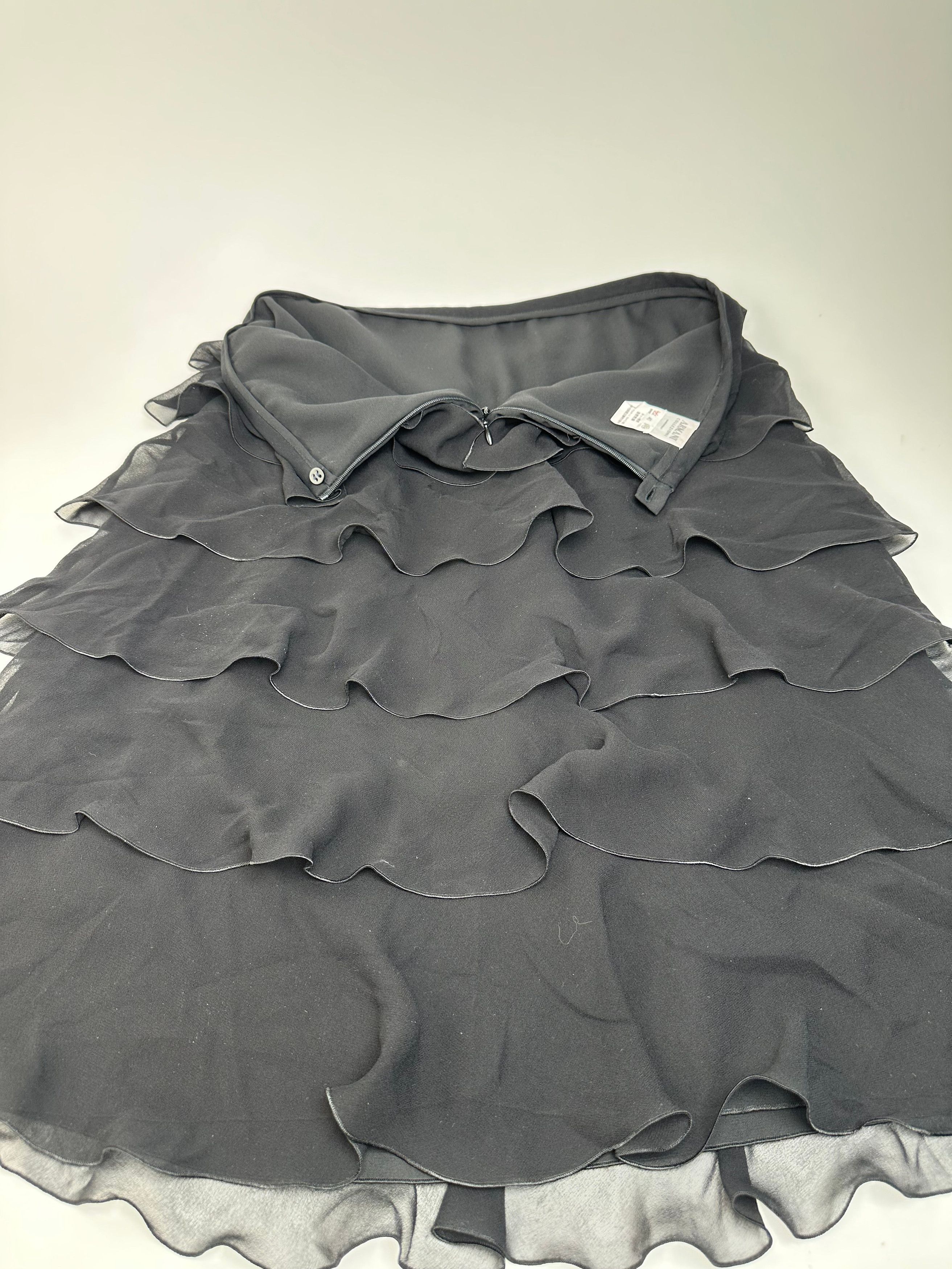 Armani Vintage Chiffon Skirt Black M Size 30" / US 8 / IT 44 - 7 Thumbnail