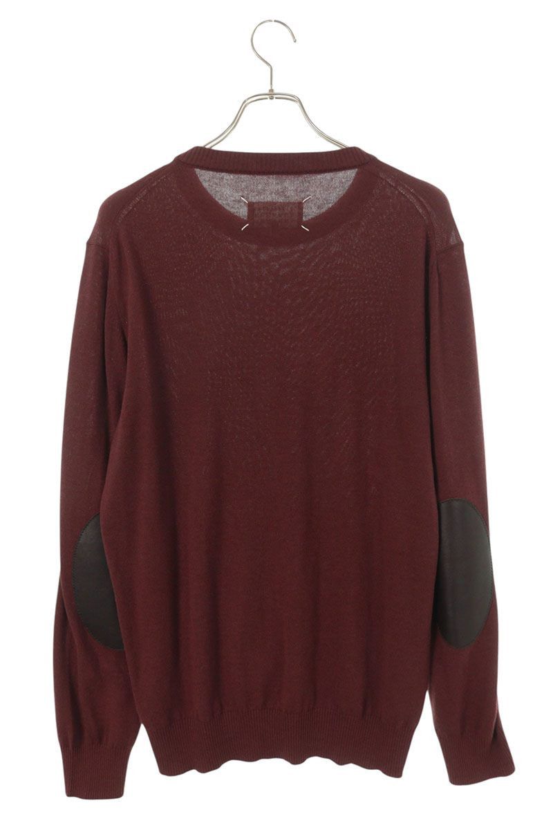 Maison Margiela Maison Margiela Leather Elbow Patch Knit Sweater Size XL Size US XL / EU 56 / 4 - 2 Thumbnail