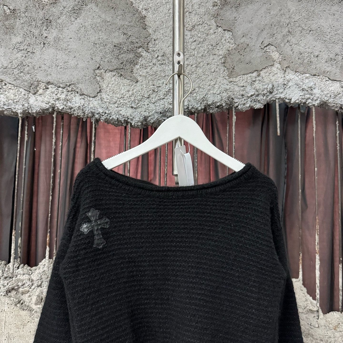 Chrome Hearts Chrome Hearts Leather Cross Cashmere Sweater Size S Size S / US 4 / IT 40 - 6 Thumbnail