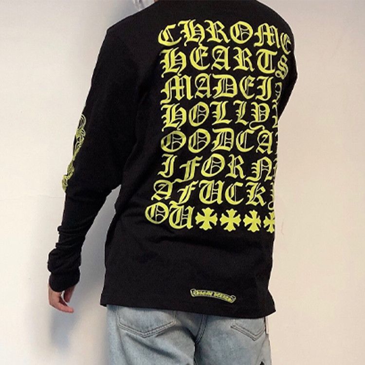 Chrome Hearts Chrome Hearts Yellow Script Long Sleeve T-Shirt Size L Size US L / EU 52-54 / 3 - 10 Thumbnail