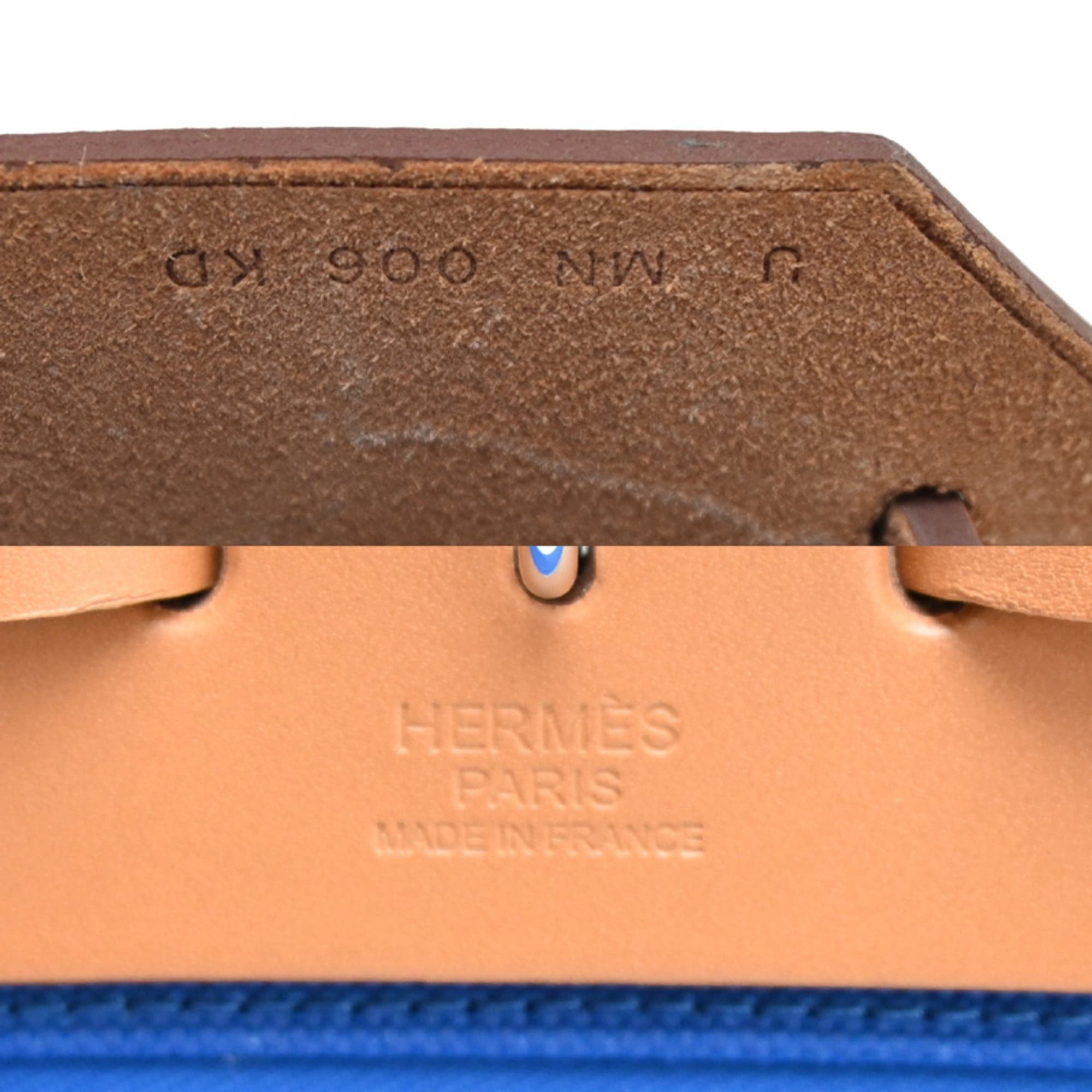 Hermes Hermes Herbag Zip PM, U stamp, 2022 model, with pouch, women's handbag, Toile Blue. Size ONE SIZE - 8 Thumbnail