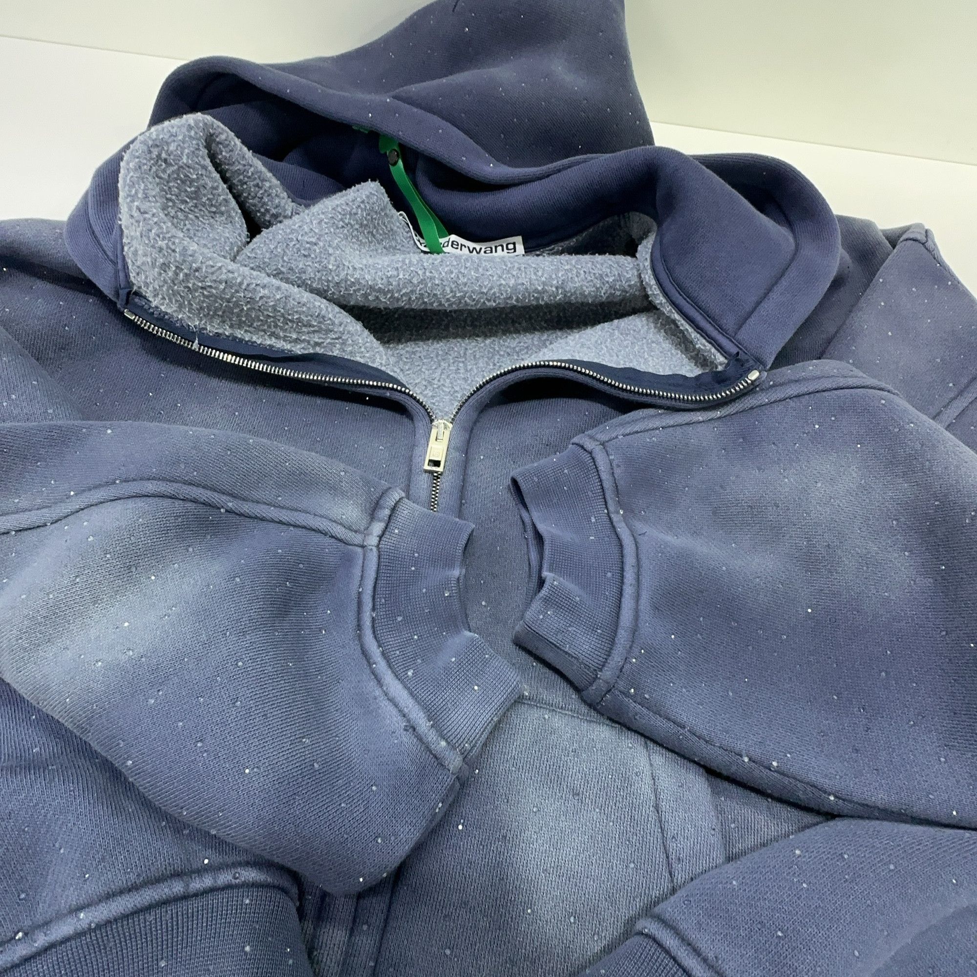 Alexander Wang Rhinestone Zip Hoodie Size S main image 0