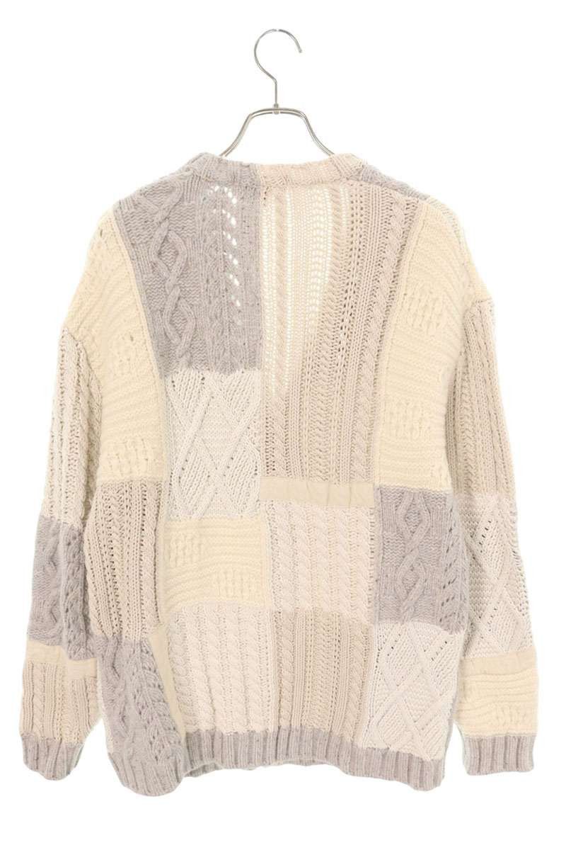 Supreme 23AW Patchwork Cable Knit Cardigan White Size L
