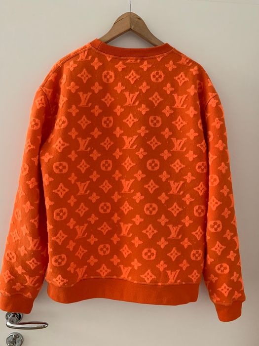 Louis Vuitton, Sweaters, Louis Vuitton X Virgil Abloh Nwt Half Monogram  Sweater Unisex Large Grayorange