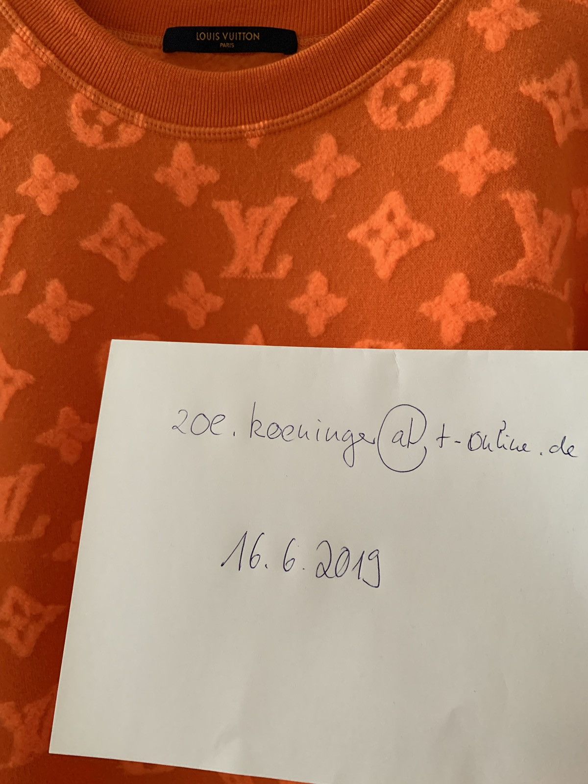 Louis Vuitton LV Orange Monogram Sweater Pre Fall 19 Size US M / EU 48-50 / 2 - 3 Thumbnail