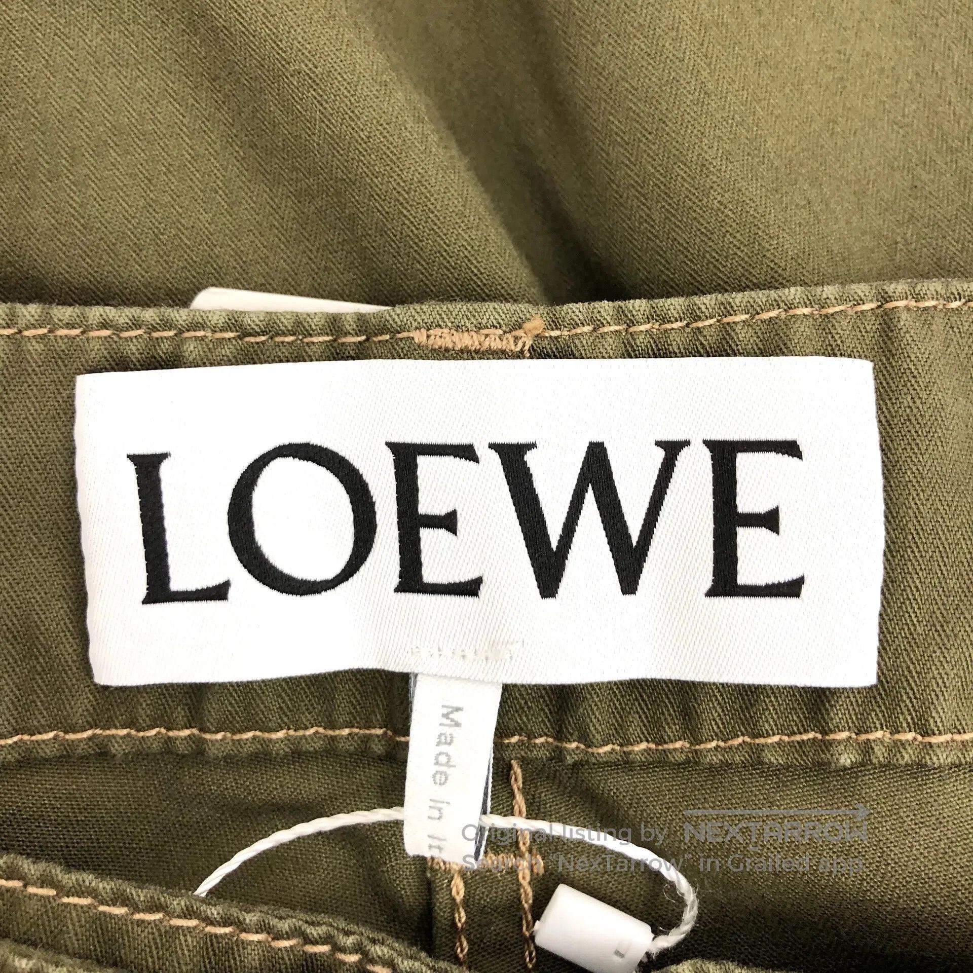 Loewe Dark Green Cotton Trousers Size US 34 / EU 50 - 6 Thumbnail