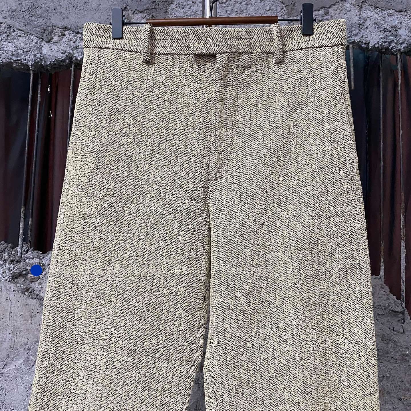 Bottega Veneta Beige Herringbone Casual Pants Size 30 Size US 30 / EU 46 - 5 Thumbnail