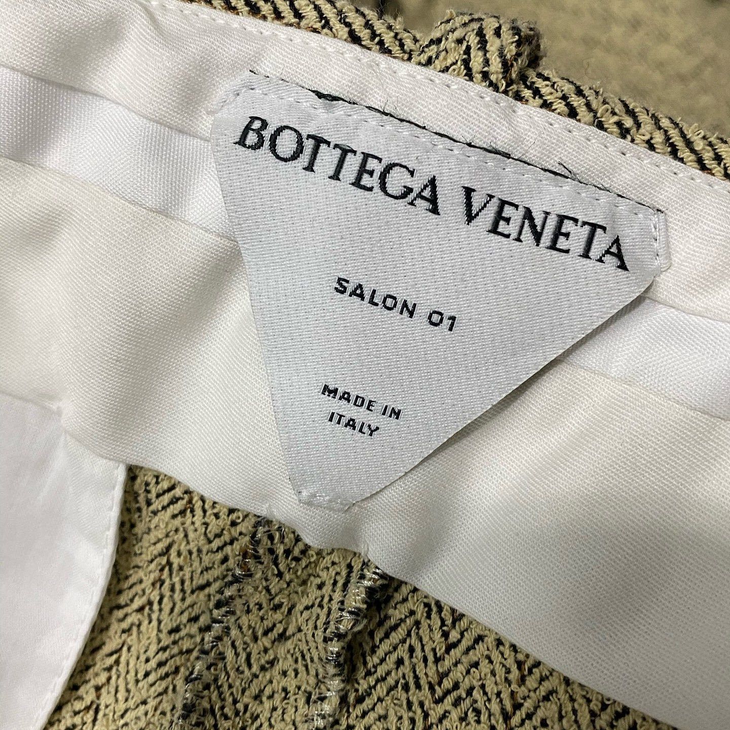 Bottega Veneta Beige Herringbone Casual Pants Size 30 Size US 30 / EU 46 - 3 Thumbnail