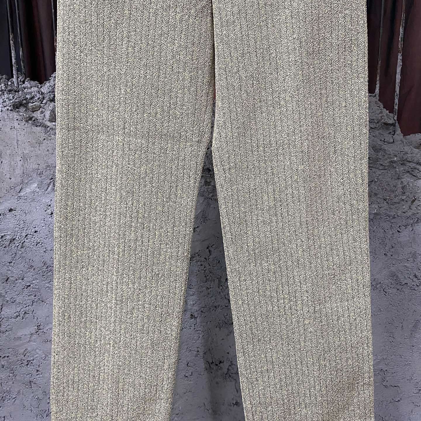 Bottega Veneta Beige Herringbone Casual Pants Size 30 Size US 30 / EU 46 - 6 Thumbnail