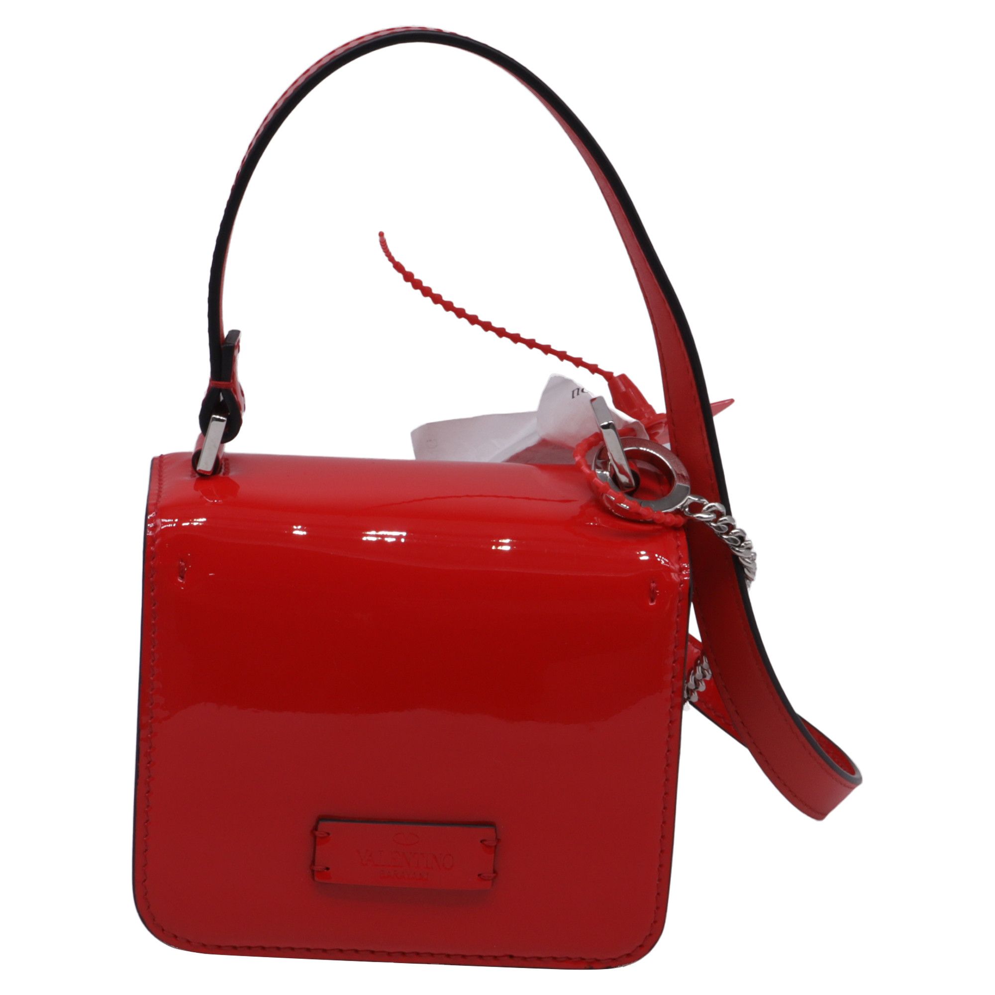 Valentino Valentino Garavani Micro VSling Shoulder Bag in Red Patent Size ONE SIZE - 3 Thumbnail