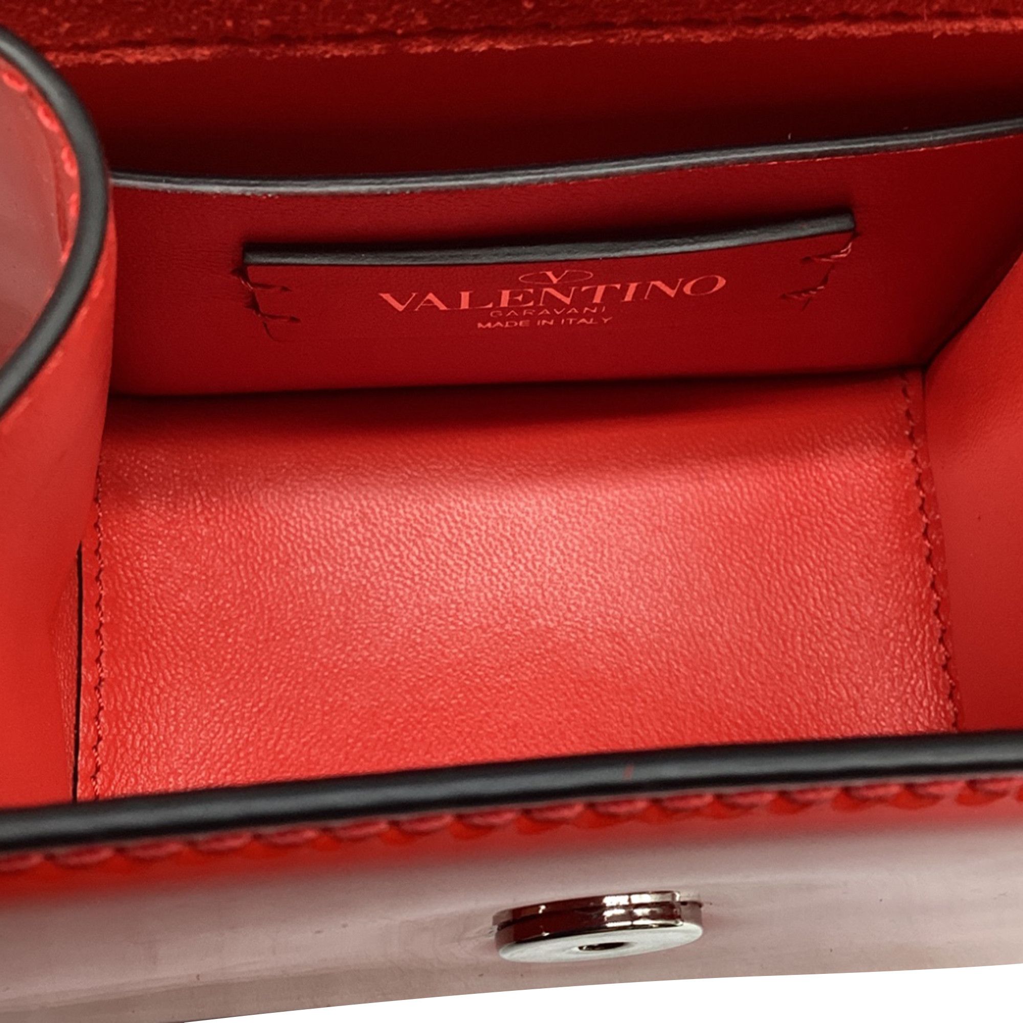 Valentino Valentino Garavani Micro VSling Shoulder Bag in Red Patent Size ONE SIZE - 9 Thumbnail