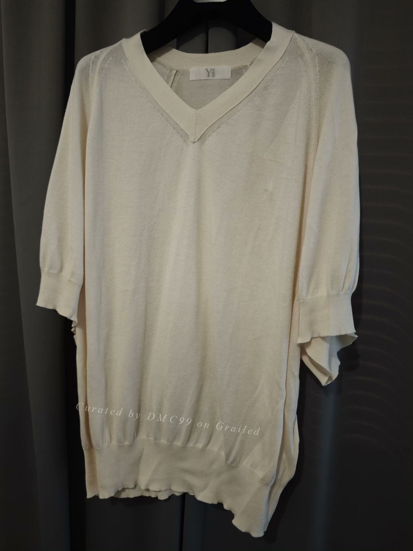 Yohji Yamamoto Yohji Yamamoto Y's V-Neck Knit Short Sleeve Size US M / EU 48-50 / 2 - 2 Thumbnail