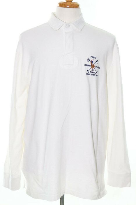 Polo Ralph Lauren Polo Ralph Lauren Mens XL Shirt White Long Sleeve Horse Logo Buttons Regular Fit Size US XL / EU 56 / 4 - 1 Preview