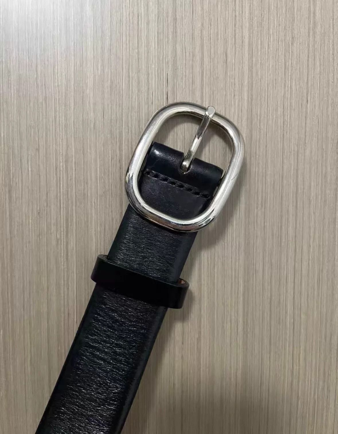 A.P.C. APC Black Genuine Leather Silver Buckle Belt Size ONE SIZE - 9 Thumbnail