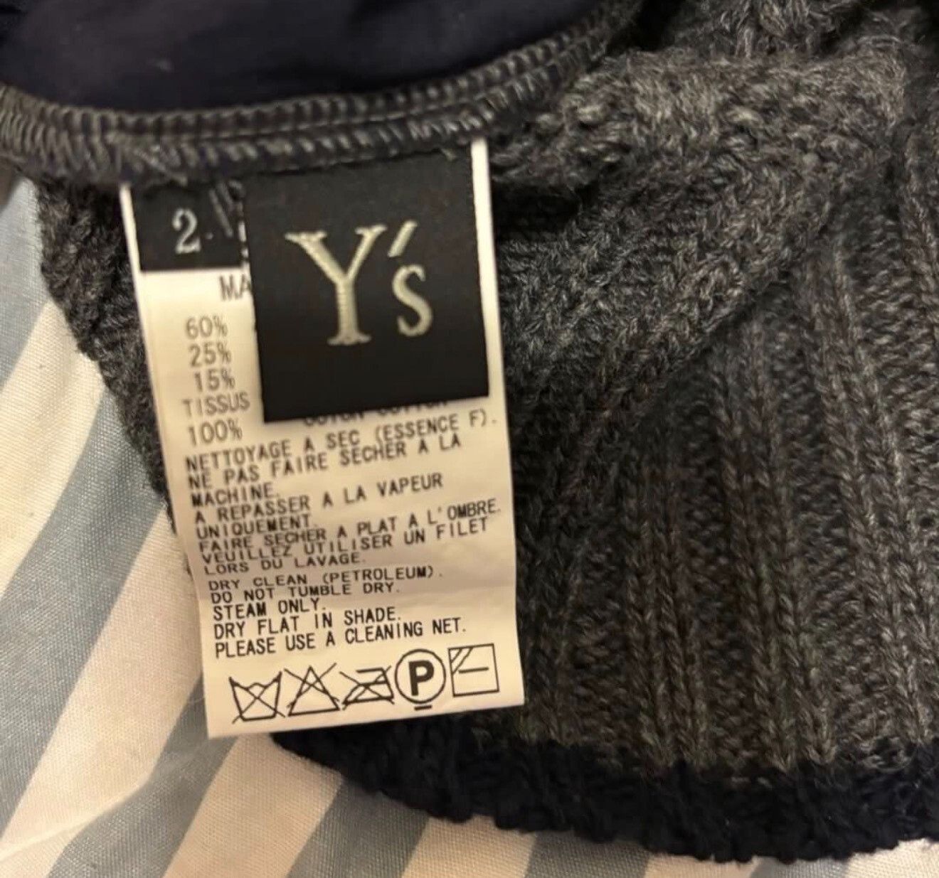 Yohji Yamamoto Y's Yohji Yamamoto Spliced Sweater Size US M / EU 48-50 / 2 - 2 Thumbnail
