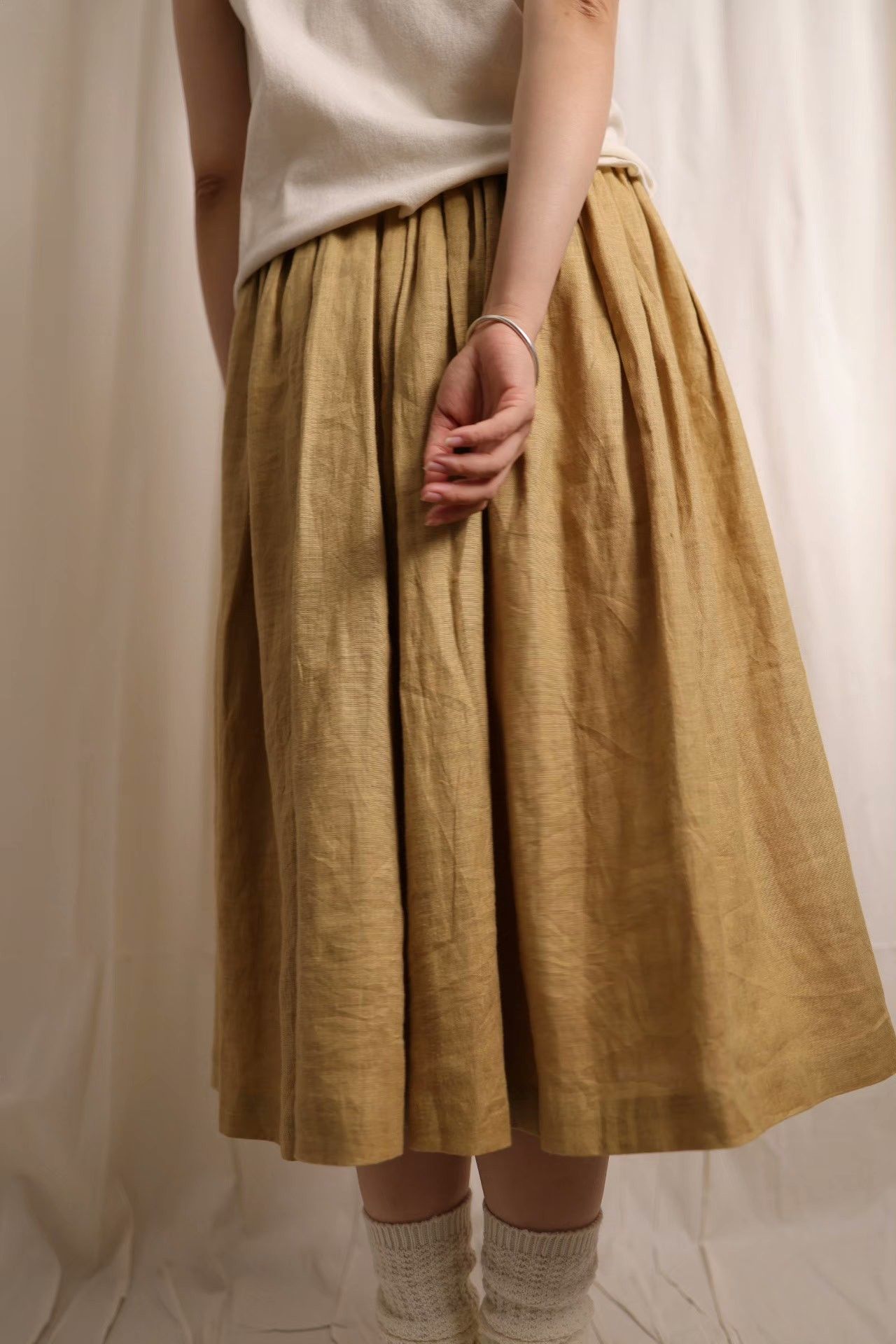 Issey Miyake Issey Miyake 70s Yellow Pleated Skirt | Grailed