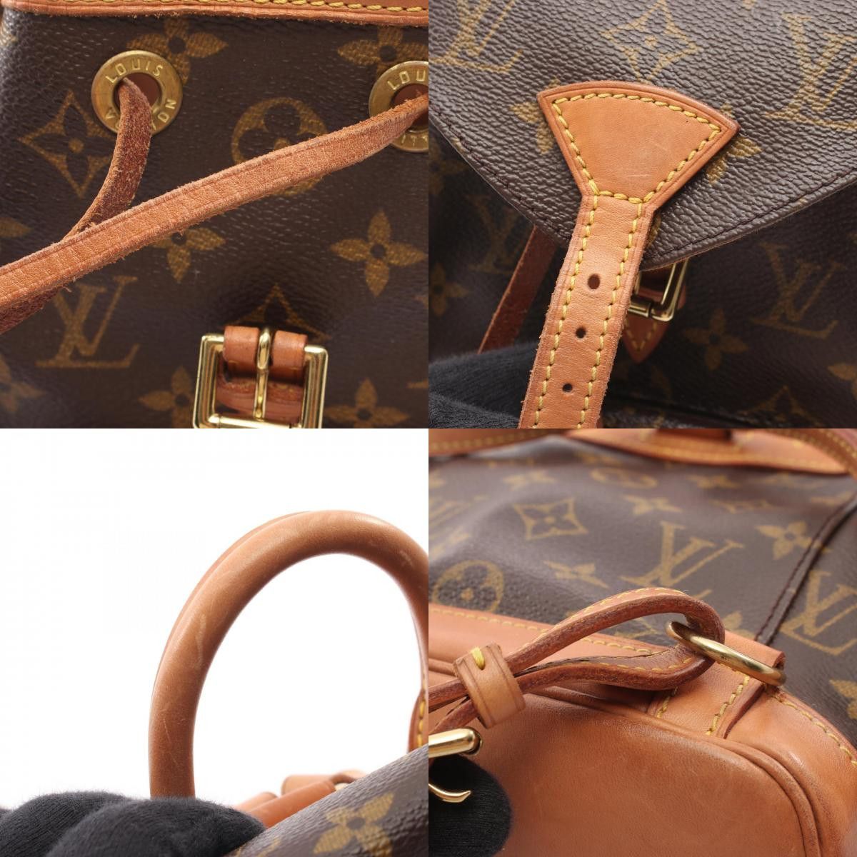 authentic louis vuitton montsouris mini backpack monogram m51137 PM trend silhouette of this montsouris mini backpack is made from monogram coated canvas on a cowhide LOUIS VUITTON Montsouris PM Backpack