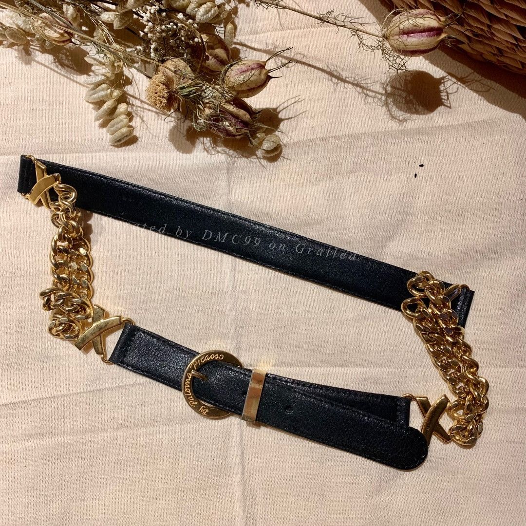 Paloma Picasso 80s Vintage Gold Waist Chain display picture 3