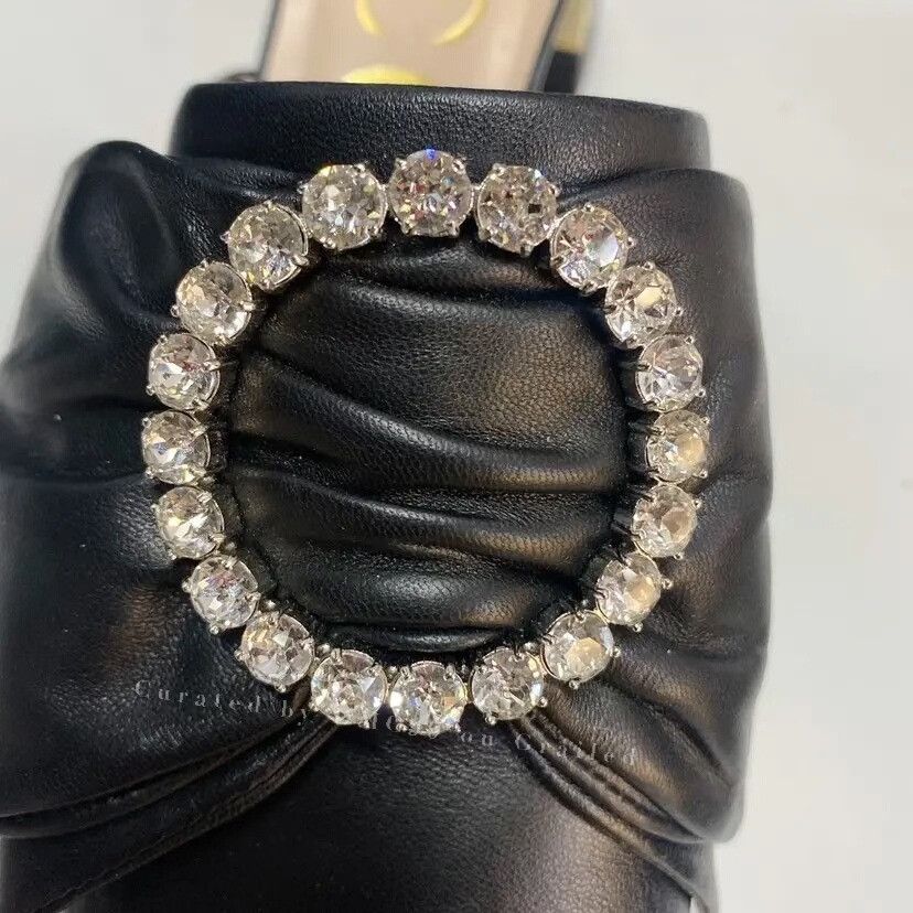 Gucci Gucci Black High-Heel Slippers Size 36 Size US 5 / IT 35 - 5 Thumbnail