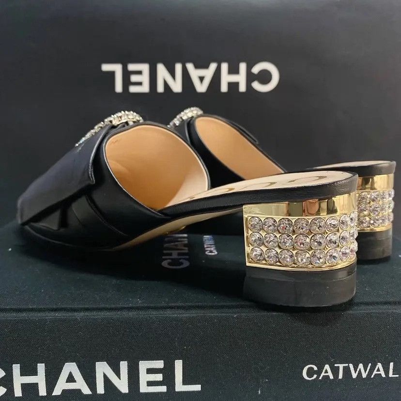 Gucci Gucci Black High-Heel Slippers Size 36 Size US 5 / IT 35 - 7 Thumbnail