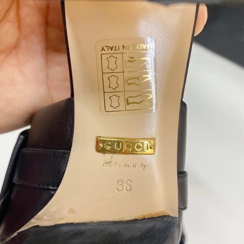 Gucci Gucci Black High-Heel Slippers Size 36 Size US 5 / IT 35 - 8 Thumbnail