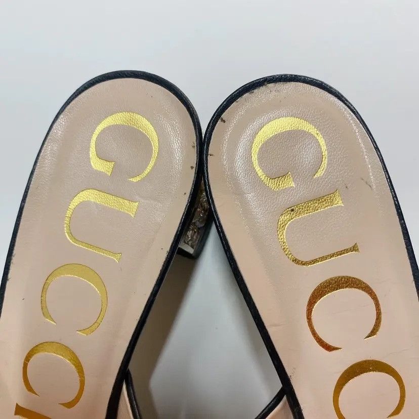 Gucci Gucci Black High-Heel Slippers Size 36 Size US 5 / IT 35 - 4 Thumbnail