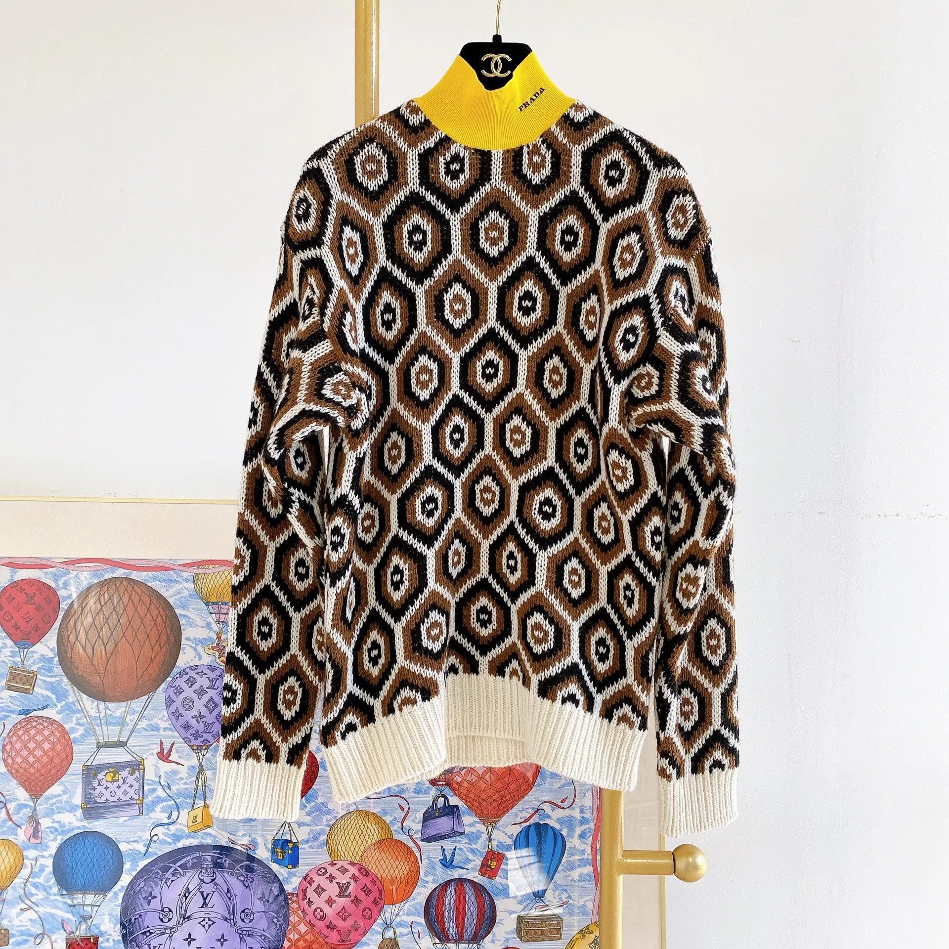 Prada Prada Geometric Knit Turtleneck Sweater Size S / US 4 / IT 40 - 2 Thumbnail