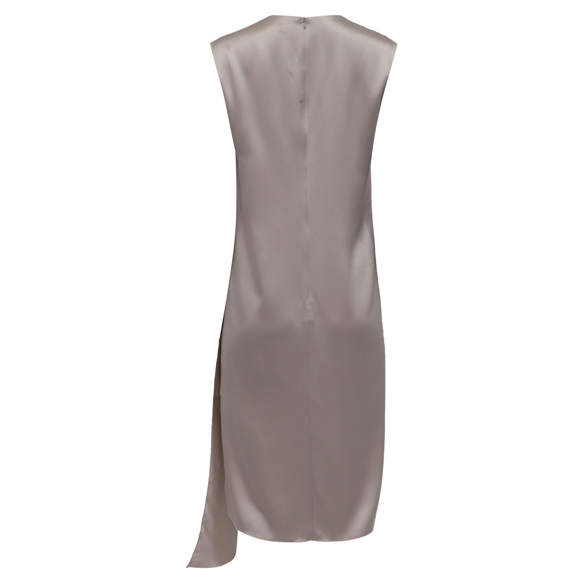 joseph grey dress Carrol V-Neck Midi in Silk Sheath dress