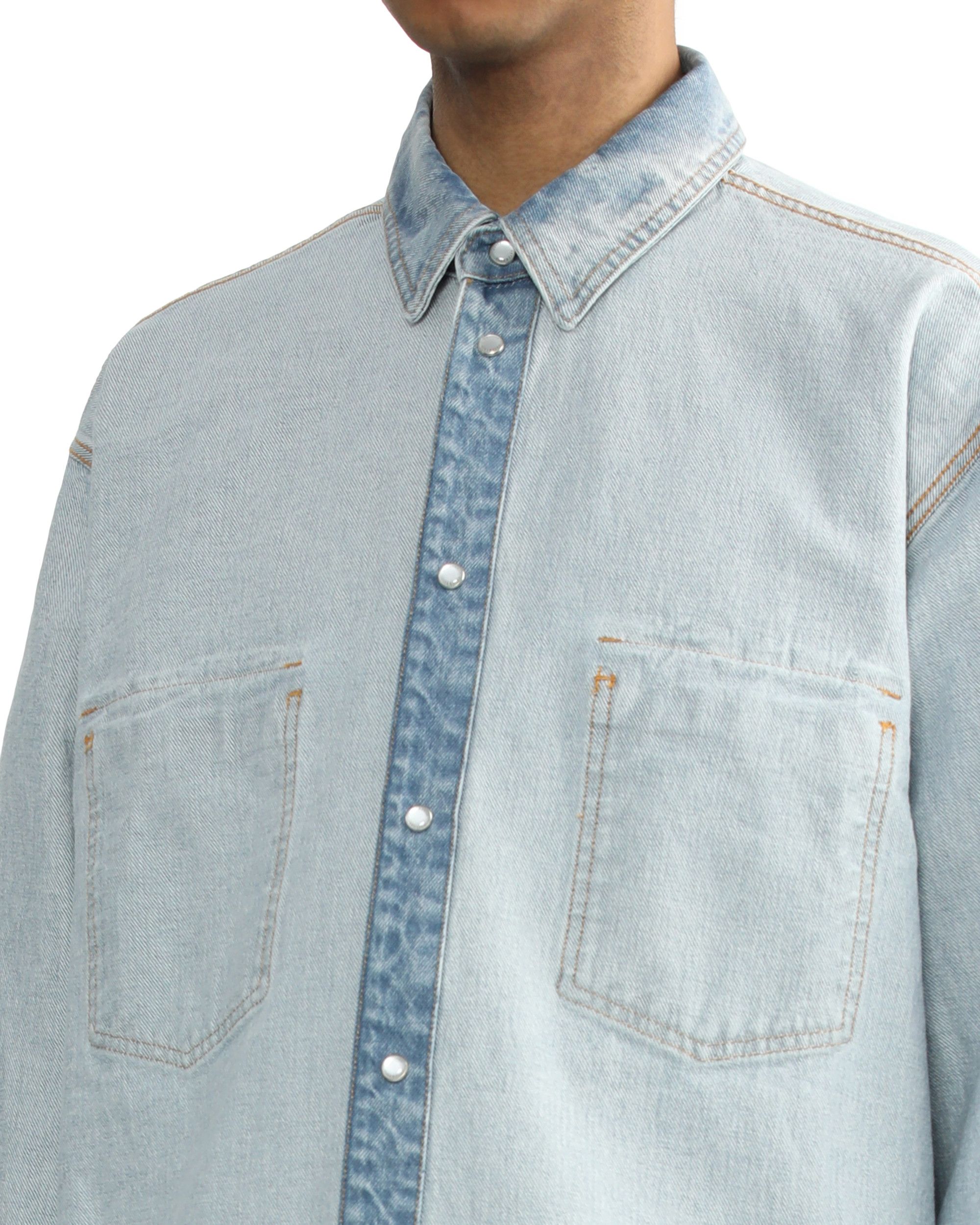 Vetements Vetements Village Turned Outer Design Denim Shirt Size US M / EU 48-50 / 2 - 5 Thumbnail