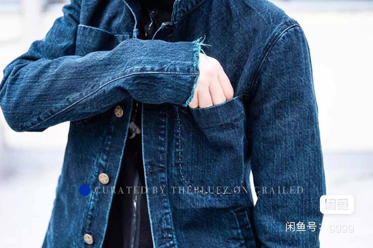 Ma+ Dark Avant-Garde Denim Jacket in Blue Size US S / EU 44-46 / 1 - 7 Thumbnail