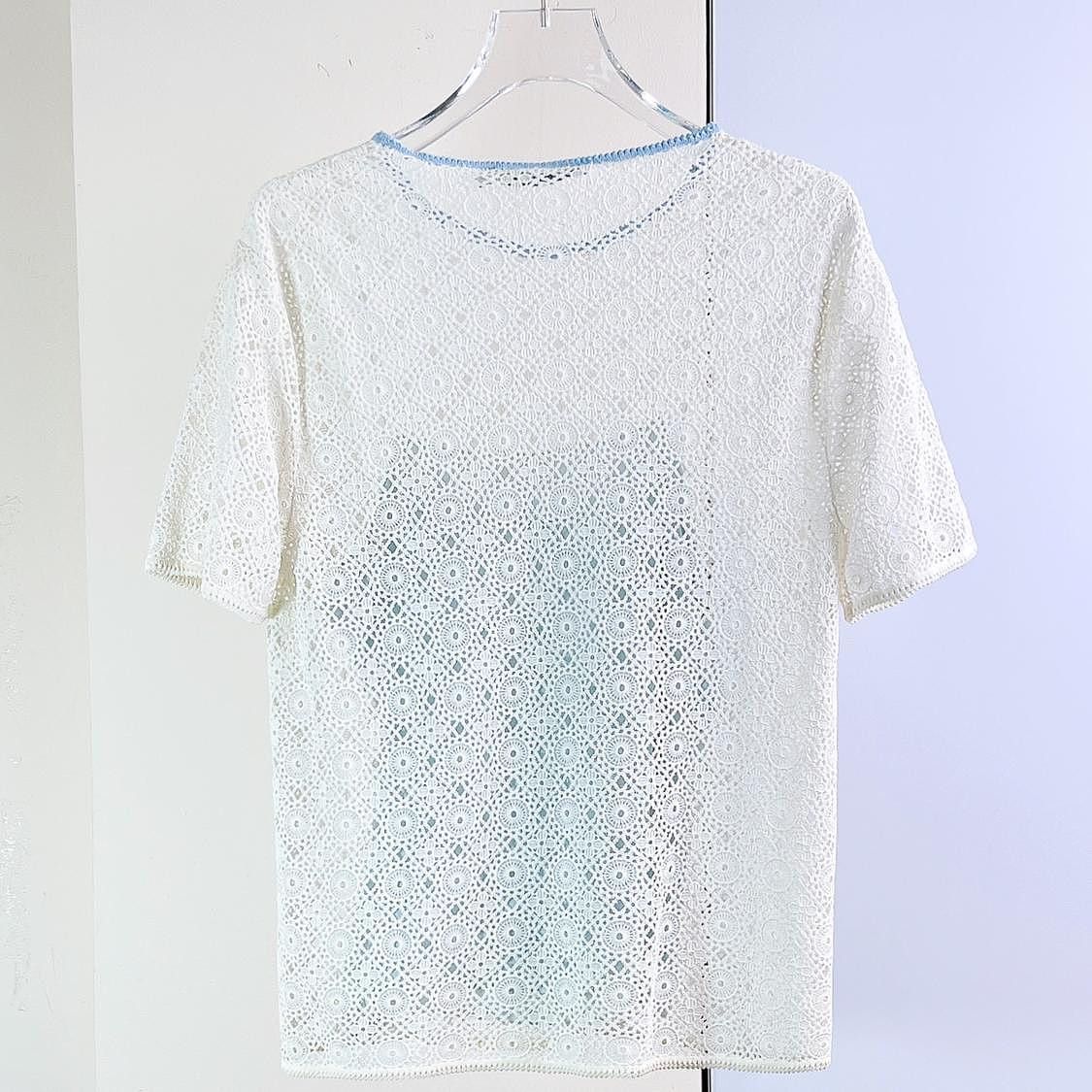 Dior Dior Crochet Short Sleeve T-Shirt Size 36 | Grailed
