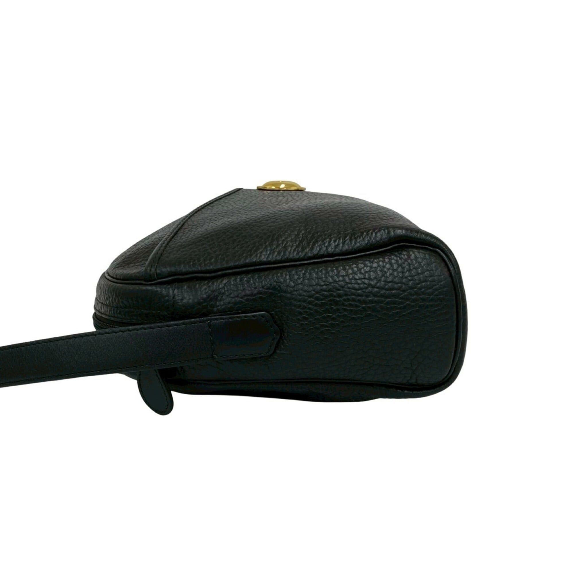 Dior Vintage CD Logo Leather Backpack Black Christian Dior Vintage CD Logo Hardware Leather Shoulder Bag  main image 3