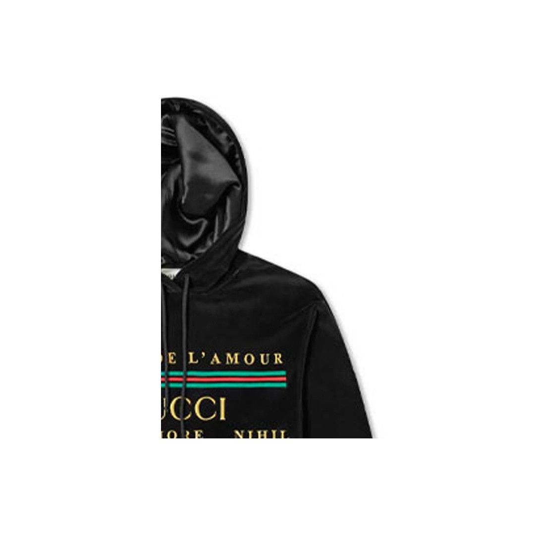 Gucci Gucci Maison de l'Amour Velvet Hoodie Size M | Grailed