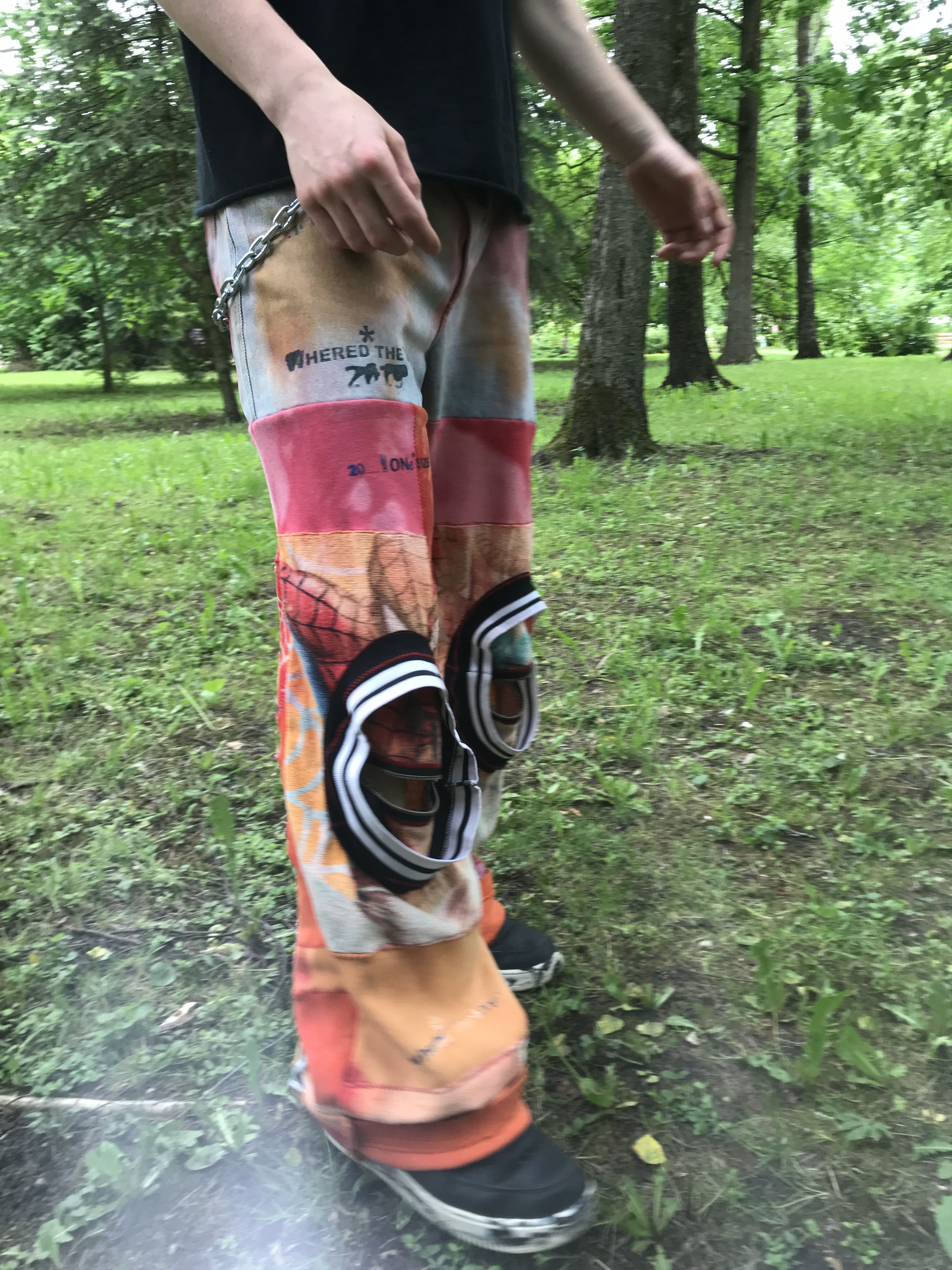 Vintage Custom Spider-man pants Size US 36 / EU 52 - 2 Thumbnail