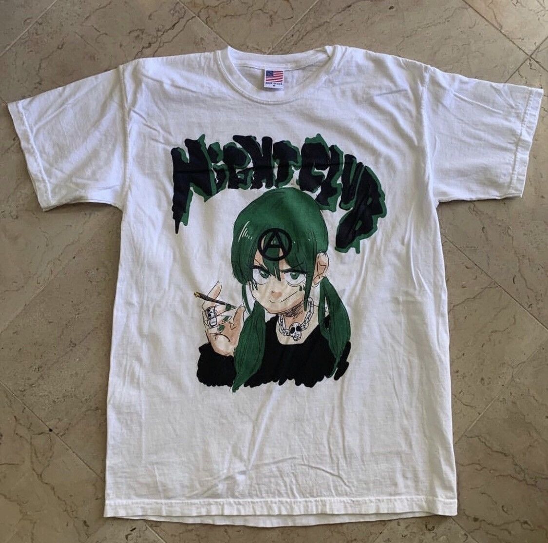 Asspizza Jun inagawa x nightclub USA anarchy anime tee | Grailed