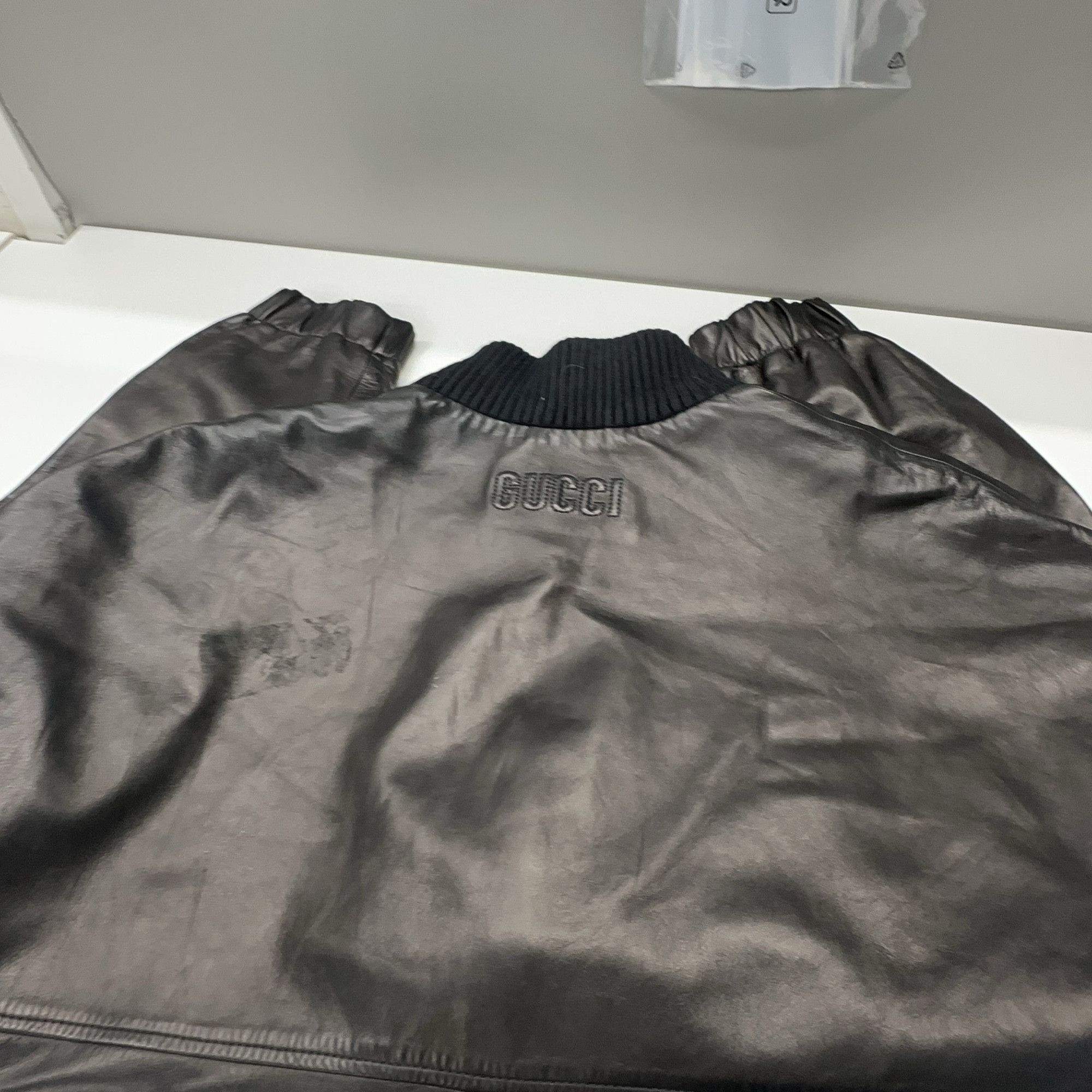 Gucci Gucci Leather Bomber Jacket Size 52 Size US L / EU 52-54 / 3 - 20 Thumbnail