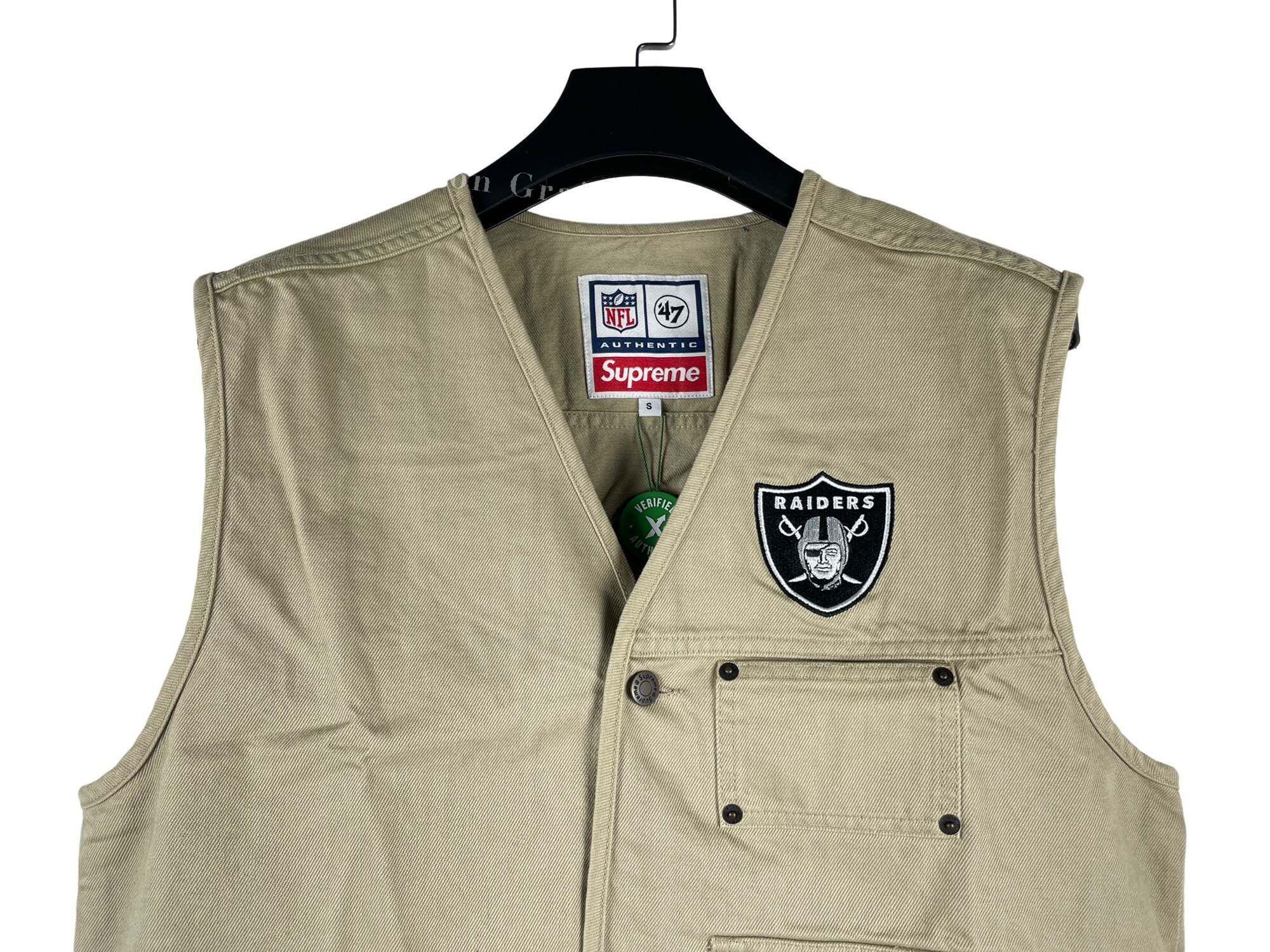 Supreme NFL x Raiders '47 Denim Vest