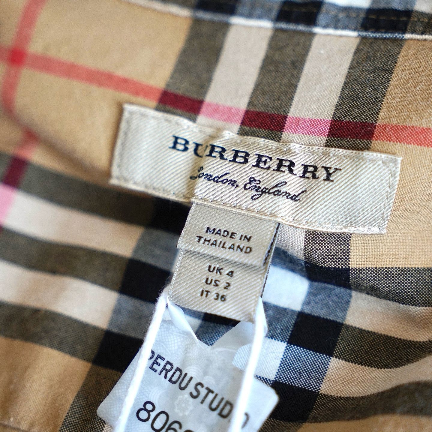 Burberry Burberry Check Cotton Shirt Dress US 2 Size XS / US 0-2 / IT 36-38 - 3 Thumbnail