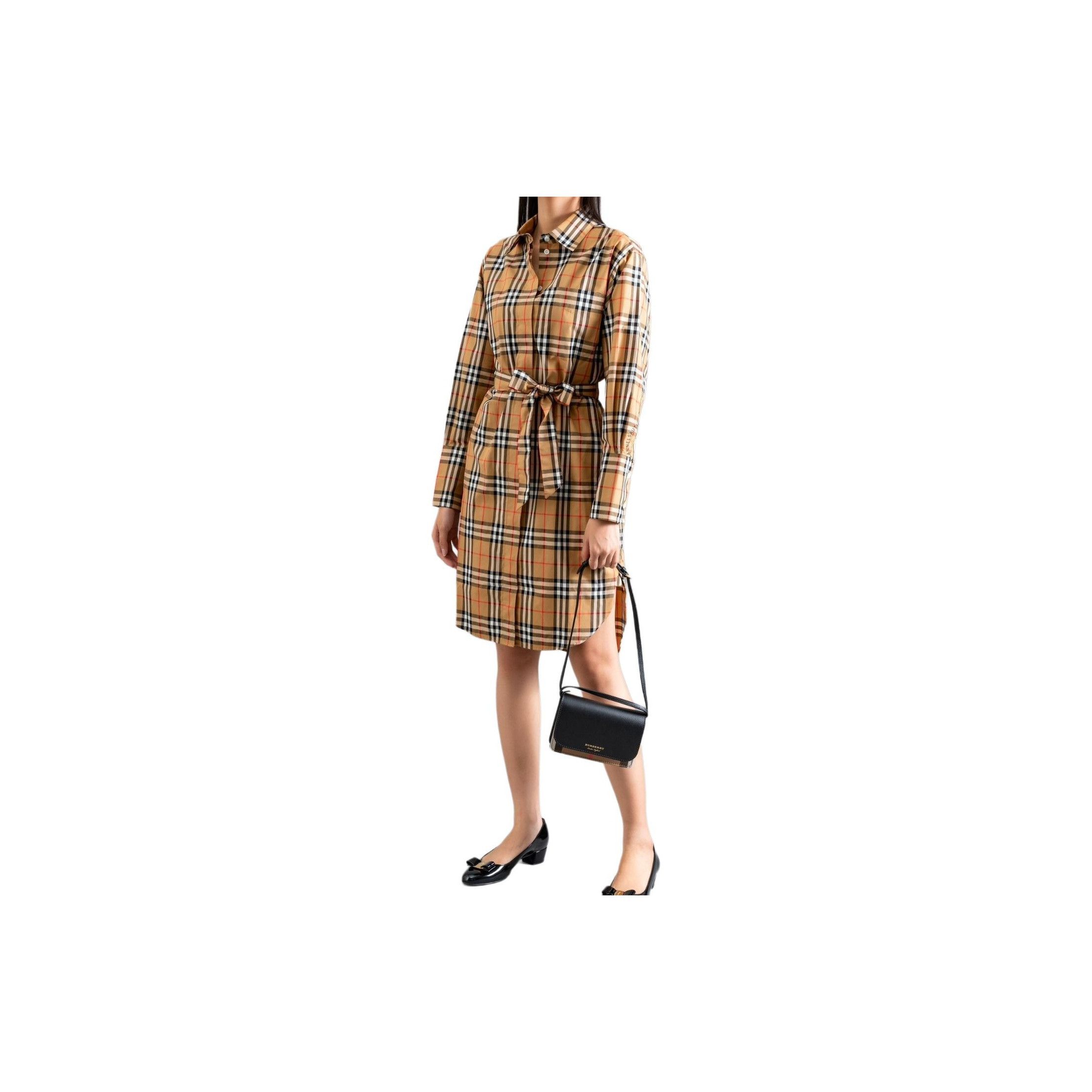 Burberry Burberry Check Cotton Shirt Dress US 2 Size XS / US 0-2 / IT 36-38 - 8 Thumbnail