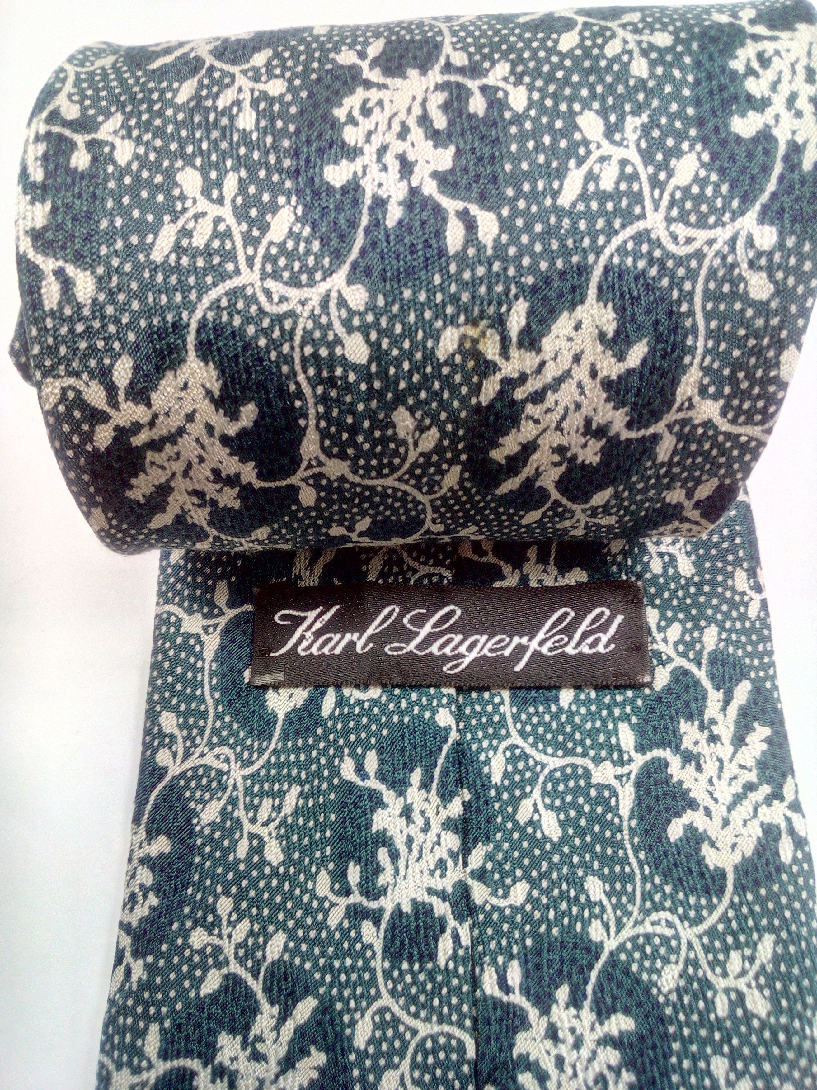 Karl Lagerfeld Silk pattern tie Size ONE SIZE - 2 Preview