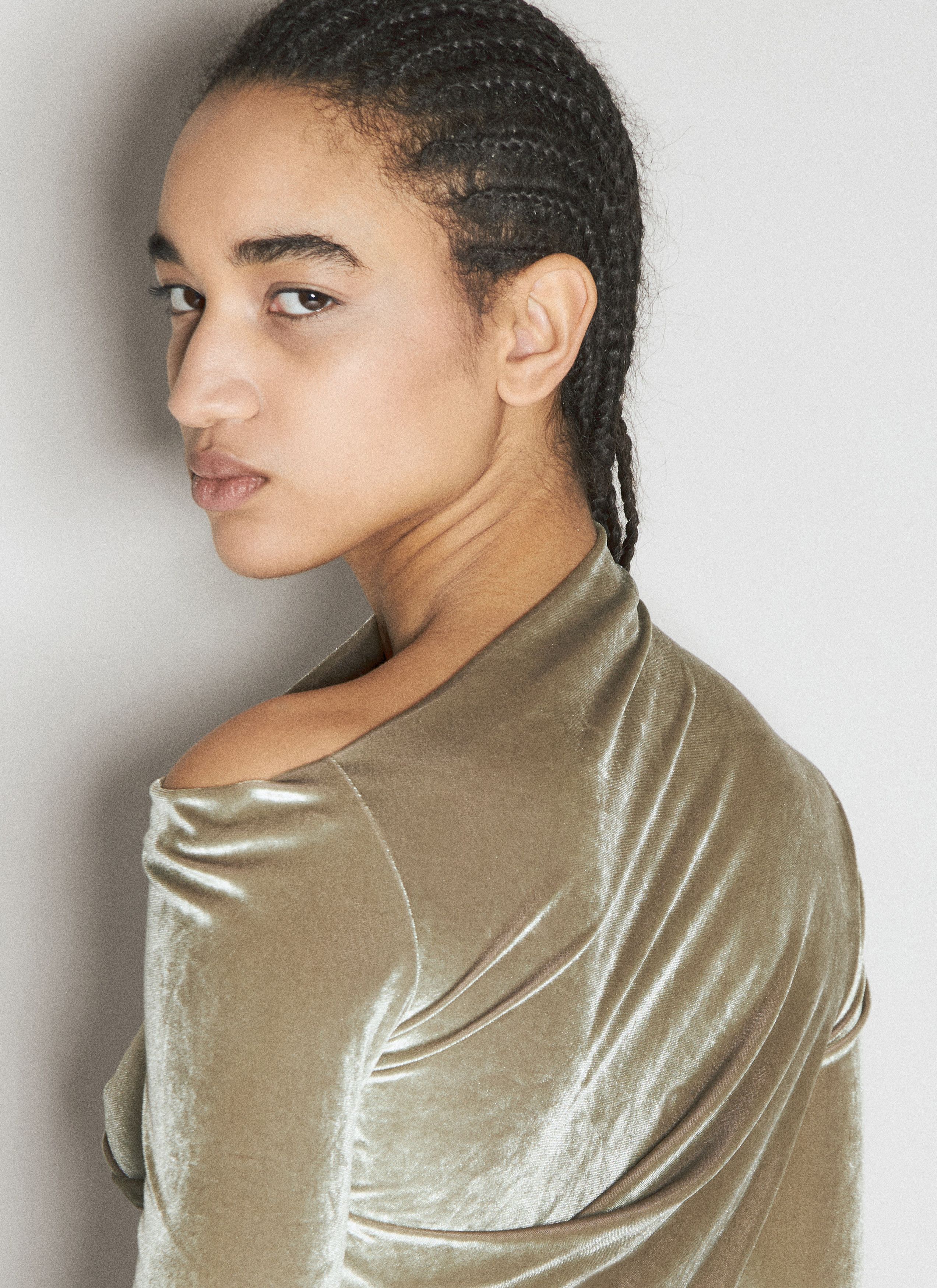 Helmut Lang Helmut Lang Velvet Asymmetrical Top Size L / US 10 / IT 46 - 3 Thumbnail