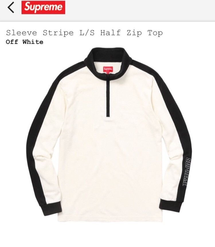 Supreme Supreme Sleeve Stripe L/S Half Zip Top | Grailed