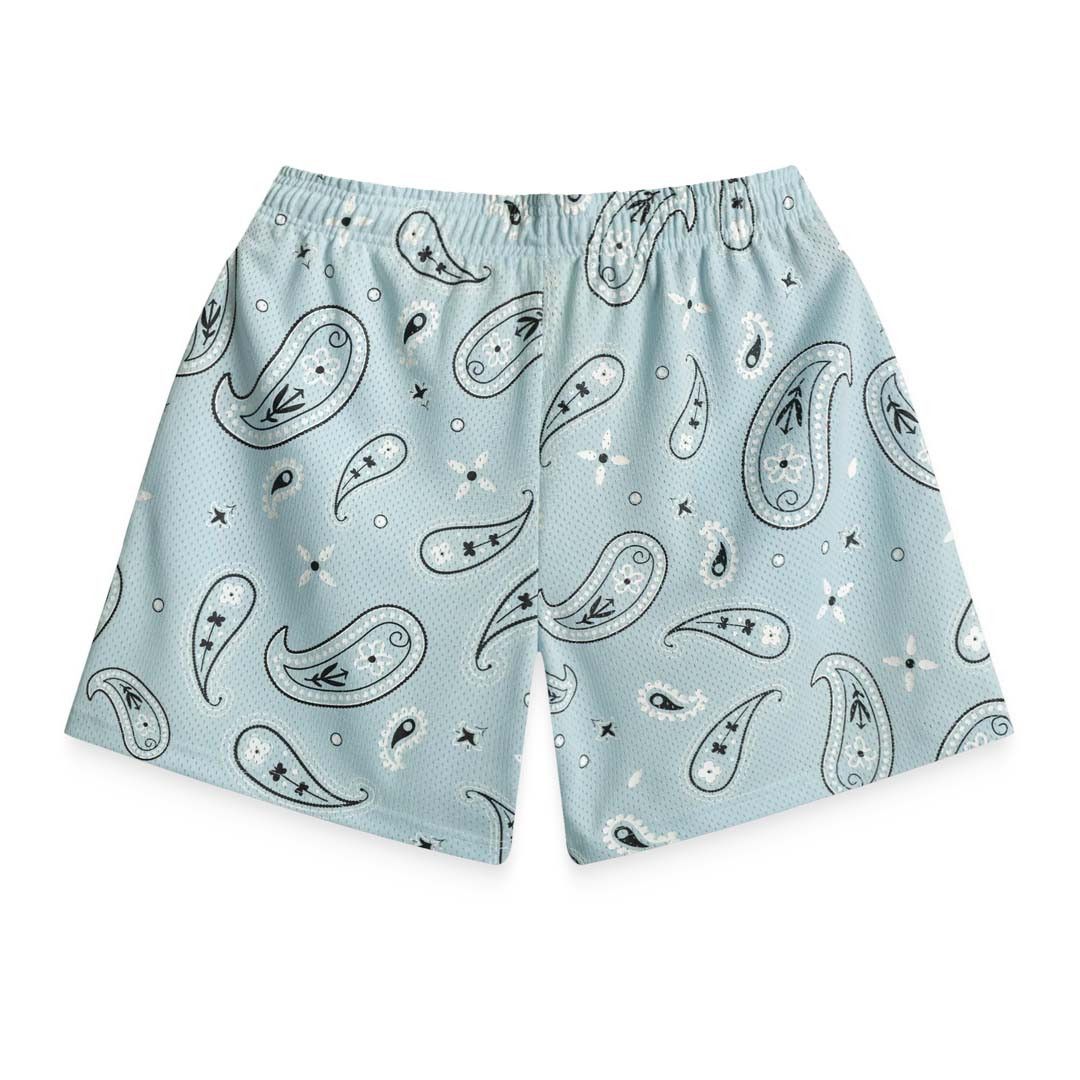 Bravest Studios Bravest Sky Paisley V3 Light Blue Mesh Shorts Size US 34 / EU 50 - 2 Thumbnail