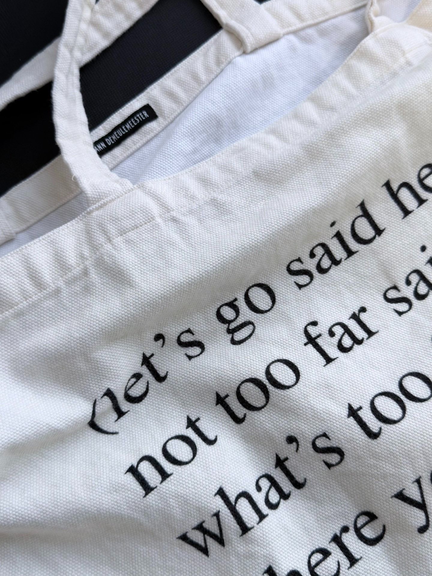 Ann Demeulemeester Ann Demeulemeester 16ss Poem Cotton Bag Size ONE SIZE - 2 Thumbnail
